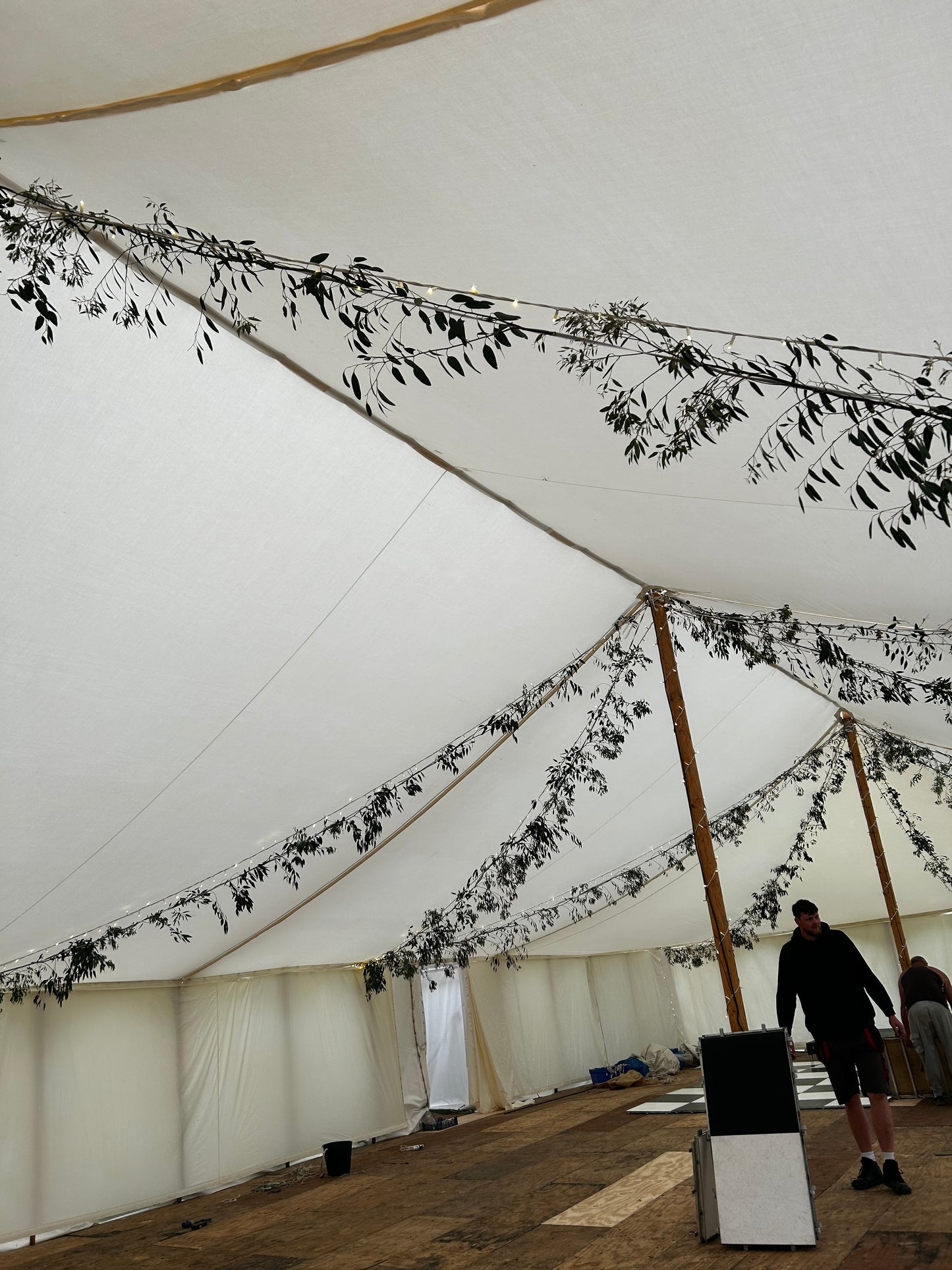 Marquee decorating using foliage