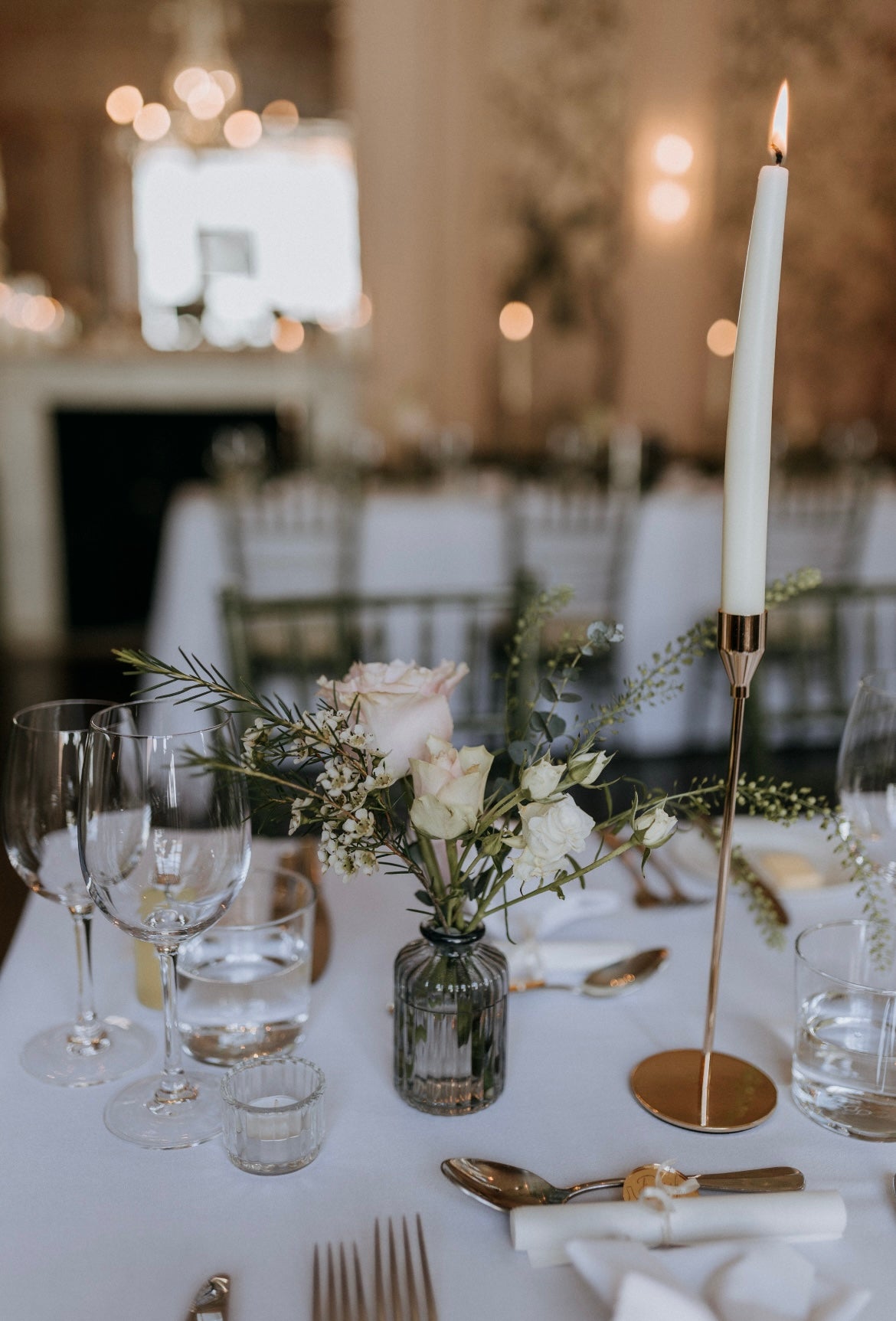 Bud vases for tables and mantelpieces