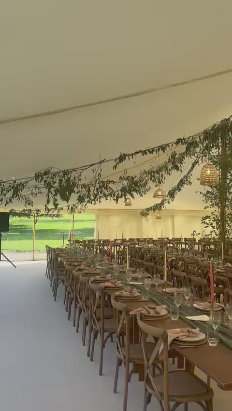 Marquee decorating using foliage